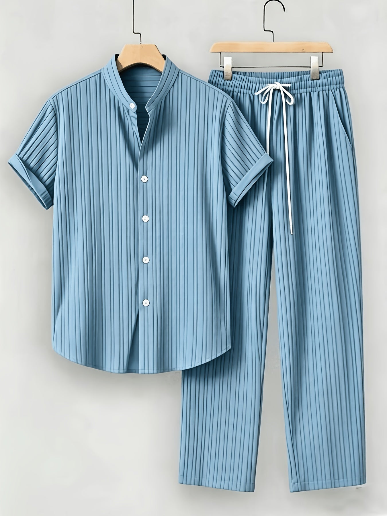 Men's Shirt and Pants Set - Resort Print Summer Style – view 6