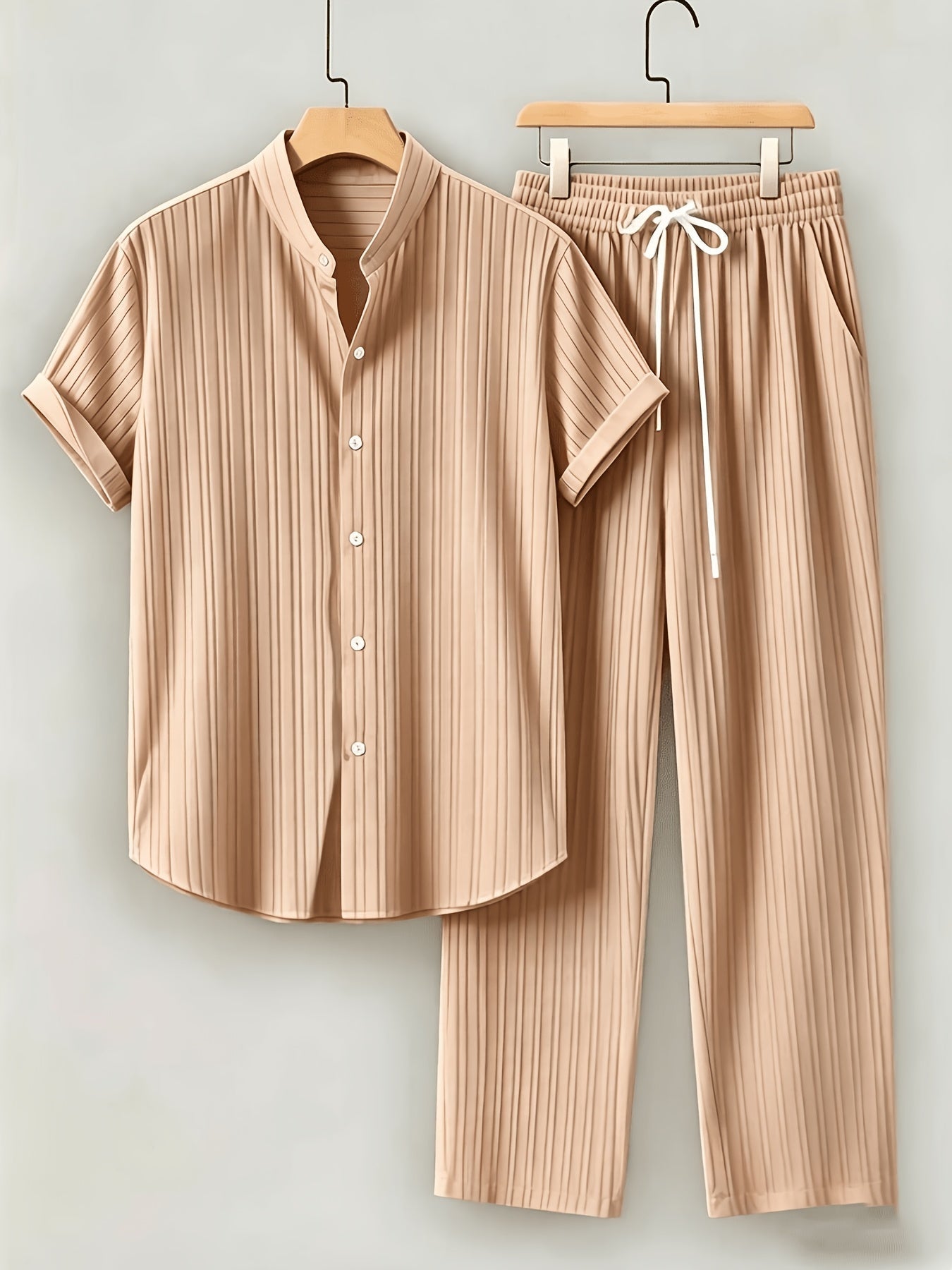 Men's Shirt and Pants Set - Resort Print Summer Style – view 18