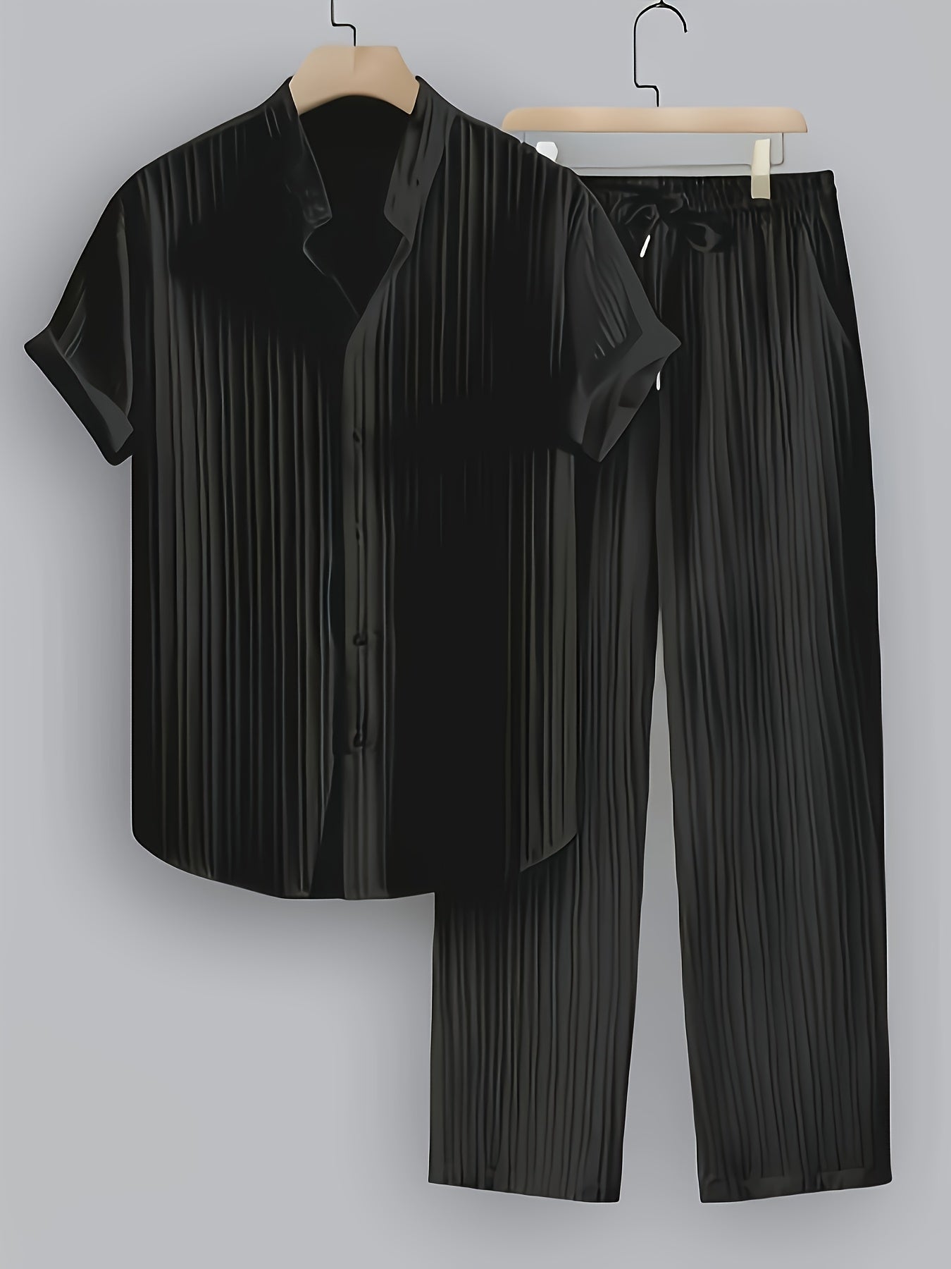 Men's Shirt and Pants Set - Resort Print Summer Style – White option – main product image