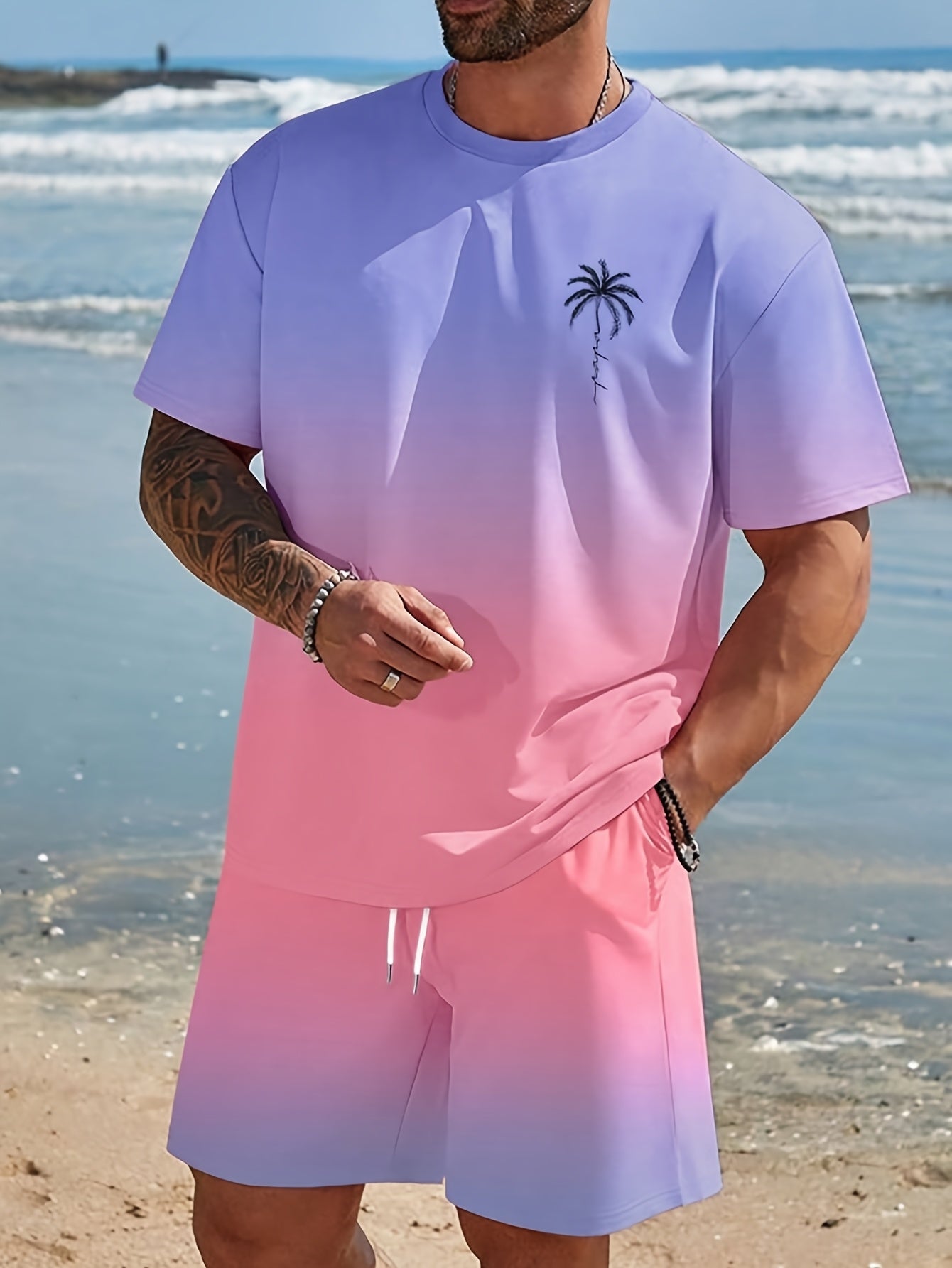 Men's Shirt and Shorts Set - Coordinated Summer Classic Edition – view 12