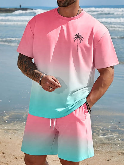 Men's Shirt and Shorts Set - Coordinated Summer Classic Edition – Blue option – view 3