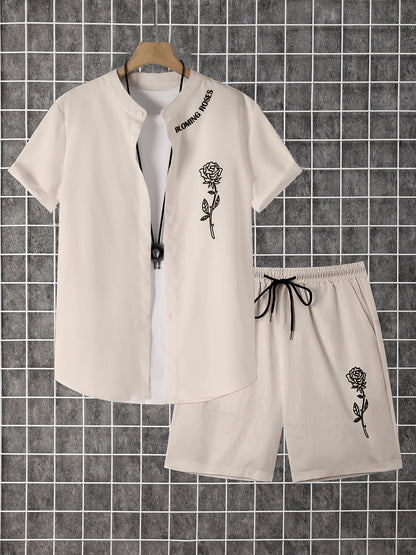 Men's Shirt and Shorts Set - Coordinated Summer Style – view 3