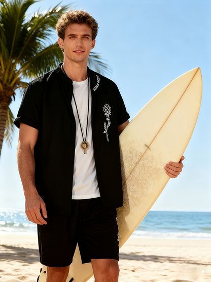 Men's Shirt and Shorts Set - Coordinated Summer Style – view 11