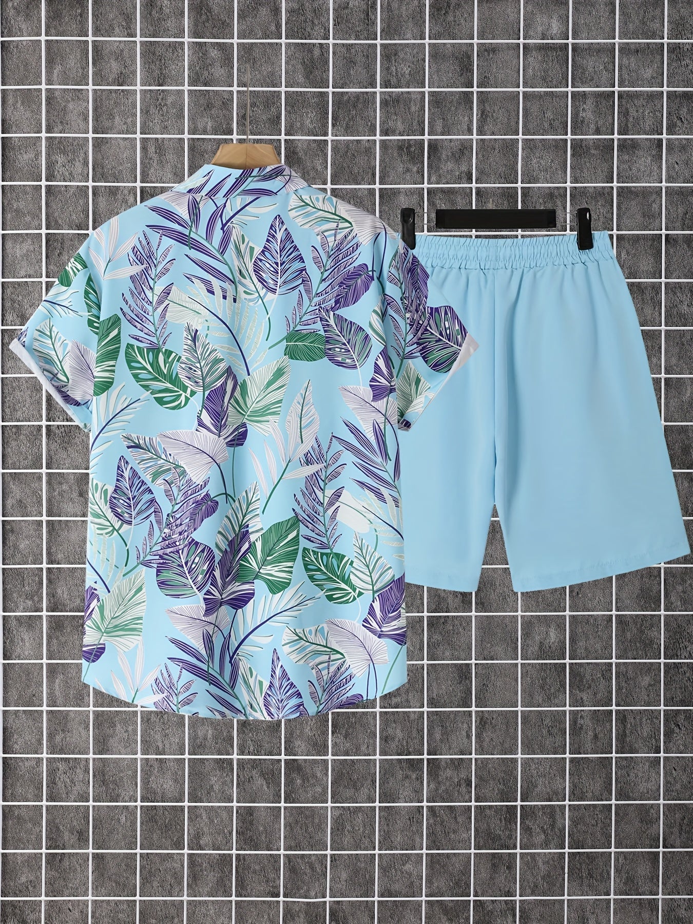 Men's Shirt and Shorts Set - Coordinated Summer Urban Edition – view 3