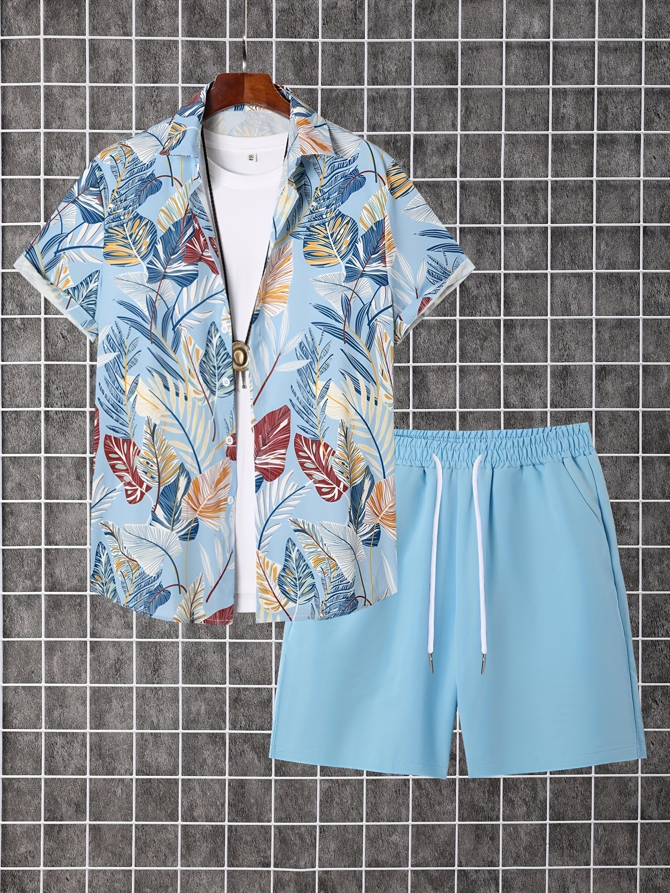 Men's Shirt and Shorts Set - Coordinated Summer Urban Edition – view 5