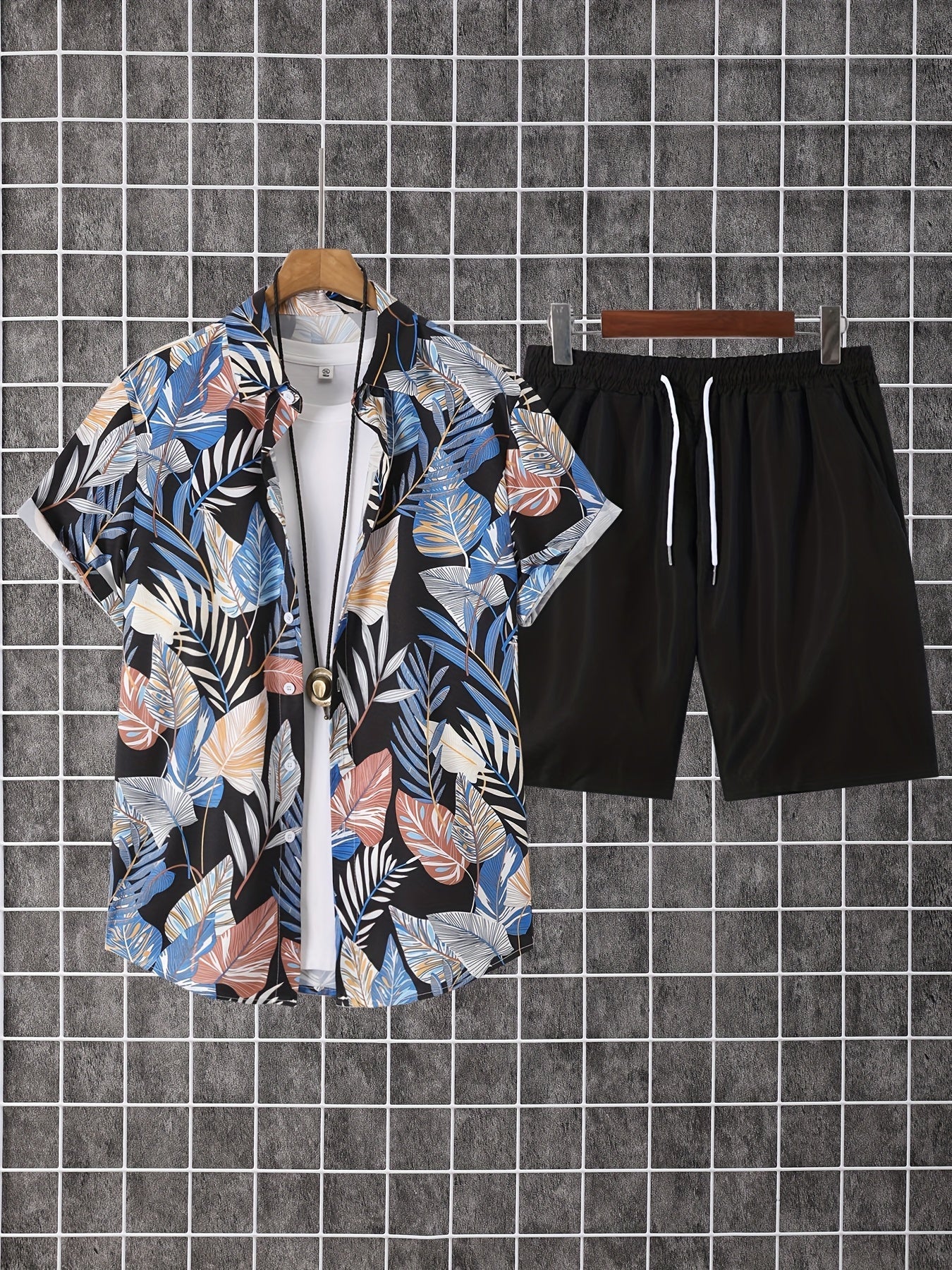 Men's Shirt and Shorts Set - Coordinated Summer Urban Edition – view 10