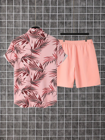 Men's Shirt and Shorts Set - Resort Print Summer Classic Edition – view 4