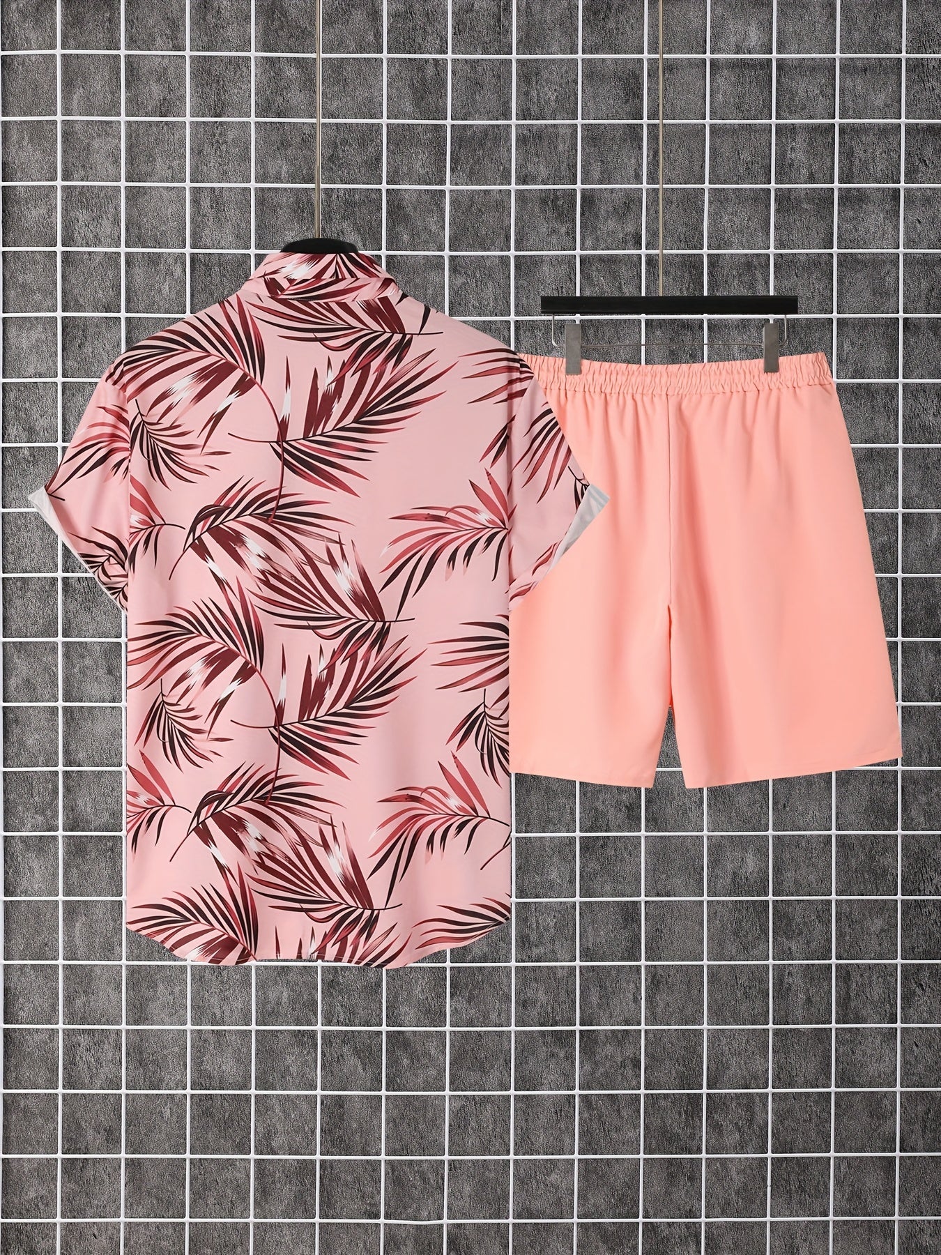 Men's Shirt and Shorts Set - Resort Print Summer Classic Edition – view 8