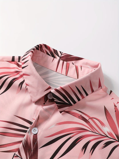 Men's Shirt and Shorts Set - Resort Print Summer Classic Edition – view 9