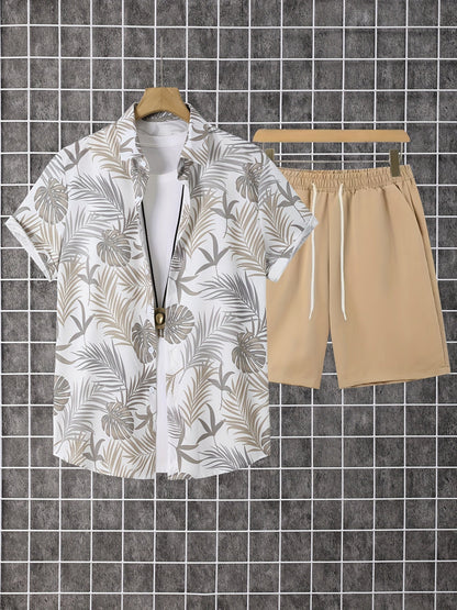 Men's Shirt and Shorts Set - Resort Print Summer Urban Edition – view 4