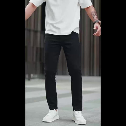 Men's Skinny Jeans - Black Denim Clean Finish – view 6