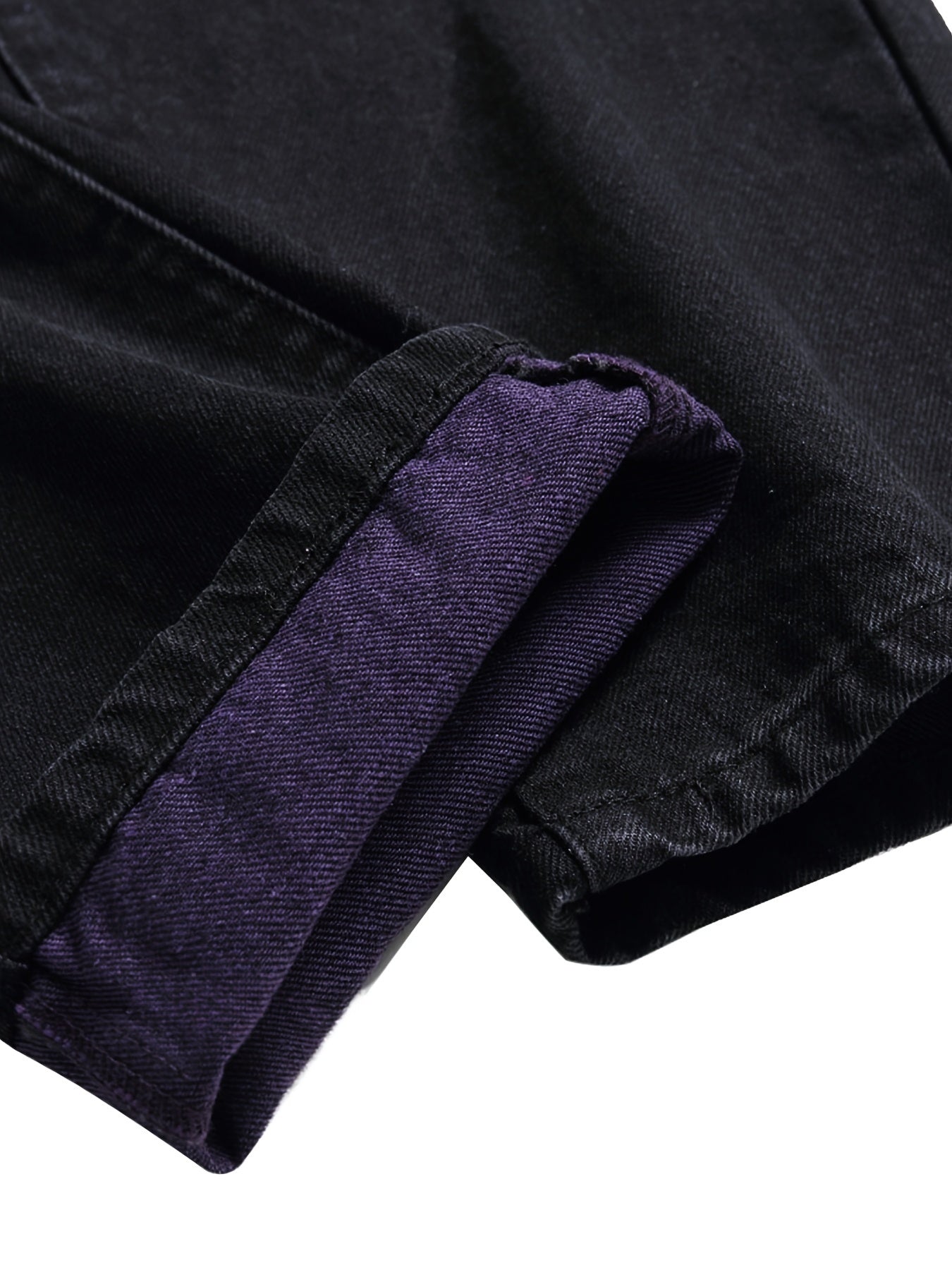 Men's Skinny Jeans - Black Denim Distressed – Mid Rise – view 9