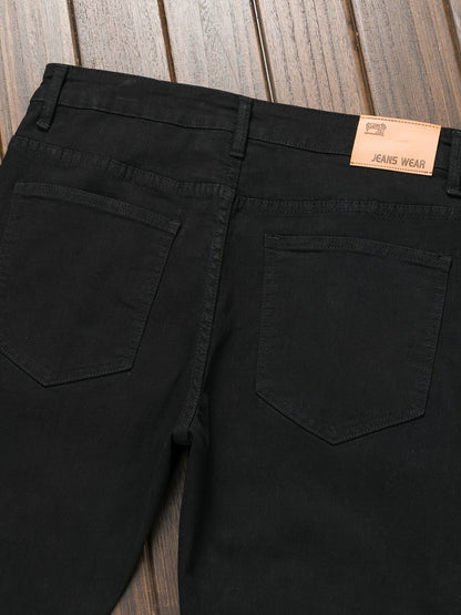 Men's Skinny Jeans - Black Denim Distressed – Sizes 30–40 – view 3
