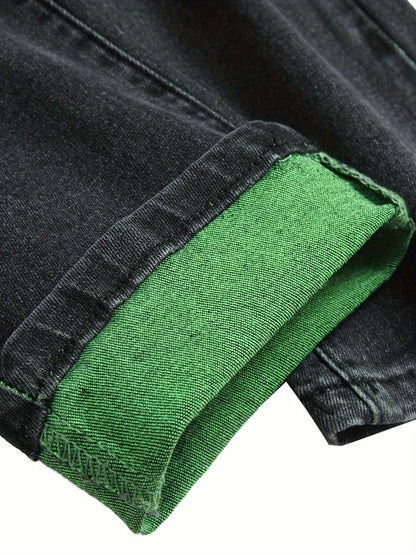Men's Skinny Jeans - Black Denim Distressed Streetwear – view 5