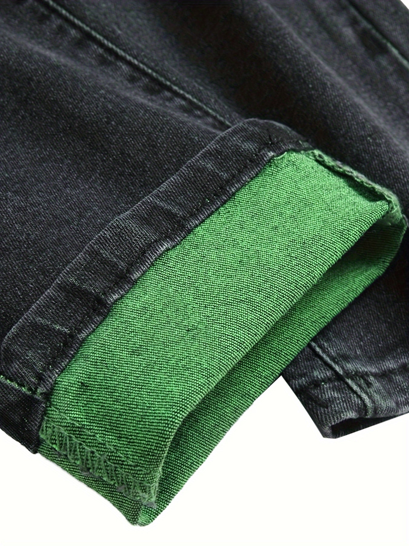 Men's Skinny Jeans - Black Denim Distressed Streetwear – view 11