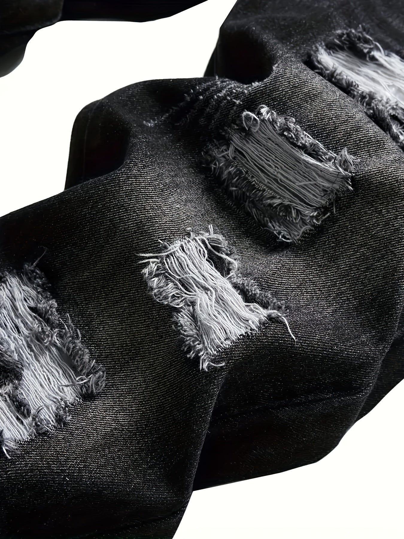Men's Skinny Jeans - Classic Wash Distressed – Dark Gray – view 9