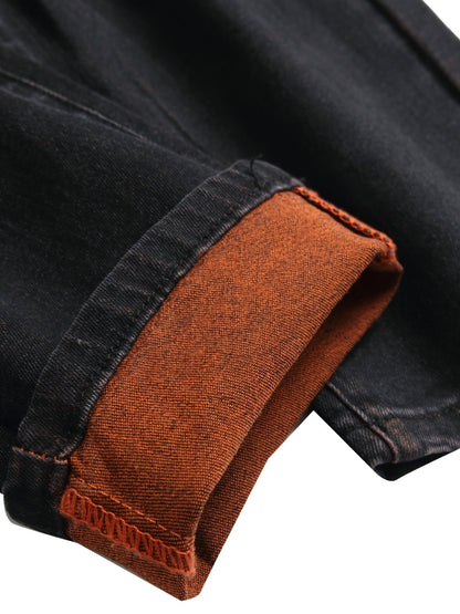 Men's Skinny Jeans - Classic Wash Distressed – Sepia – view 6