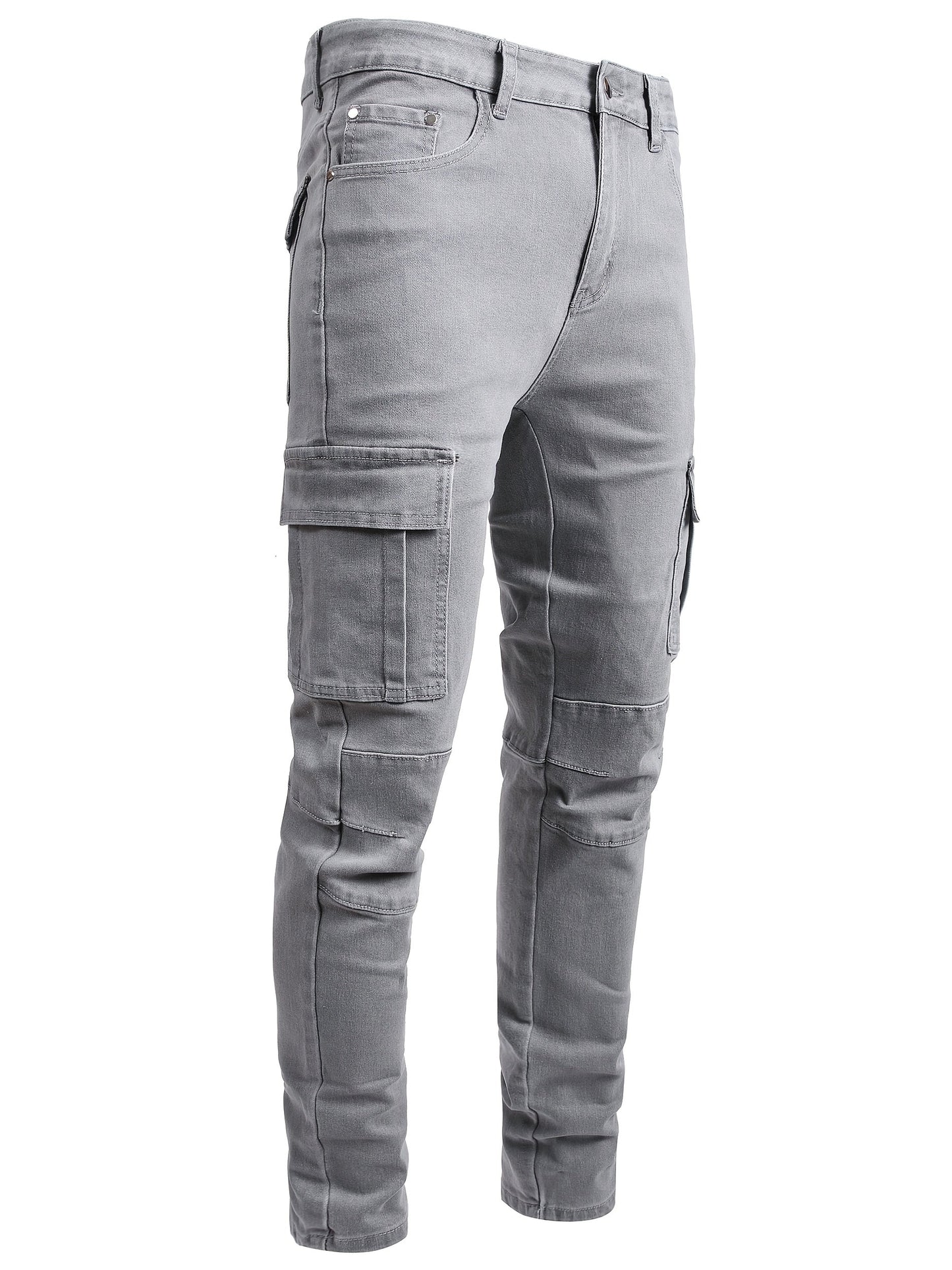 Men's Skinny Jeans - Classic Wash Distressed – Sizes 28–40 – Blue option – view 2