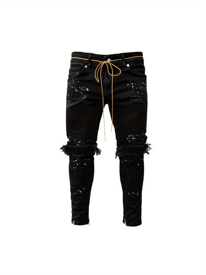 Men's Skinny Jeans - Classic Wash Distressed – Sizes S–XXXL – view 9