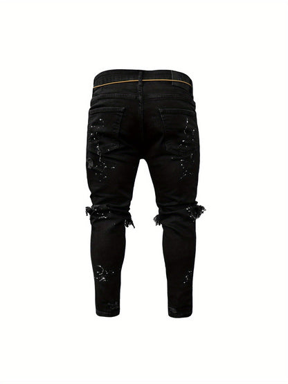 Men's Skinny Jeans - Classic Wash Distressed – Sizes S–XXXL – view 10