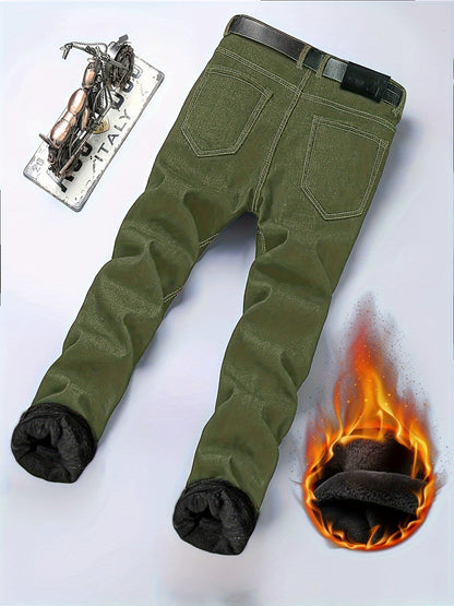 Men's Skinny Jeans - Stretch Comfort – black & army green – view 13