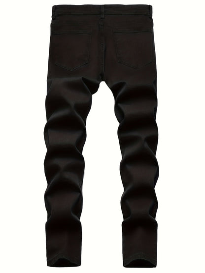 Men's Skinny Jeans - Stretch Comfort – Black Earthy Brown – view 4