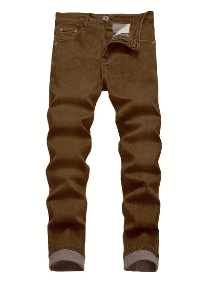 Men's Skinny Jeans - Stretch Comfort – Black Earthy Brown – view 16