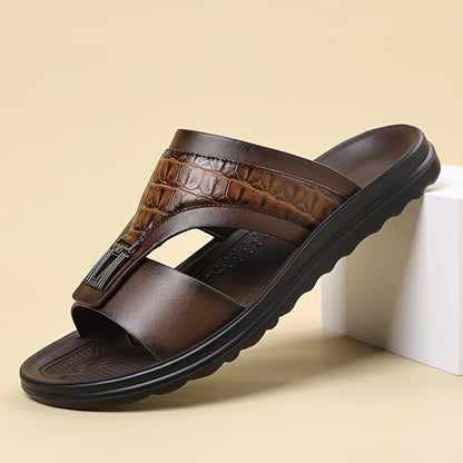 Men's Slides - Everyday Comfort & Durable Sole – Brown option – main product image