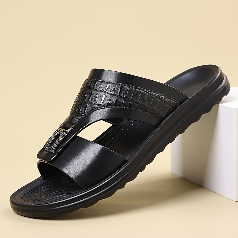Men's Slides - Everyday Comfort & Durable Sole – Brown option – view 4
