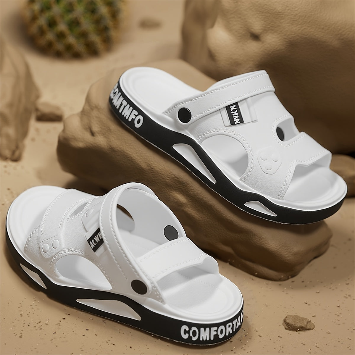 Men's Slides - Non-Slip EVA & Arch Support – White option – view 2