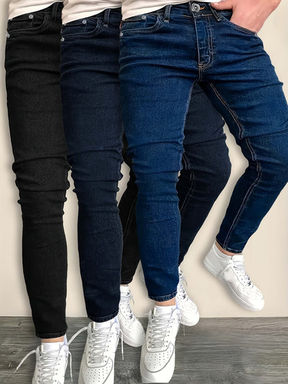 Men's Slim Fit Jeans 3-Pack - Stretch Denim Everyday Set – view 2