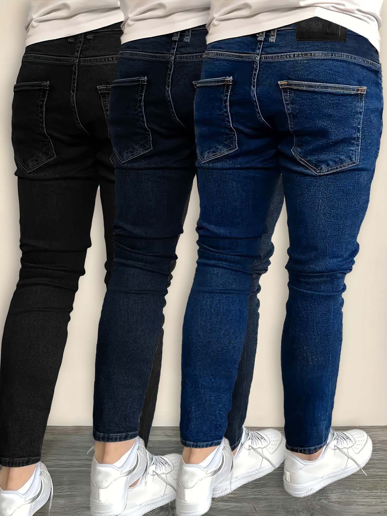Men's Slim Fit Jeans 3-Pack - Stretch Denim Everyday Set – view 5
