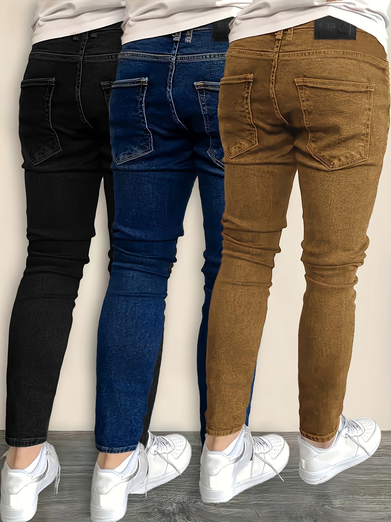 Men's Slim Fit Jeans 3-Pack - Stretch Denim Everyday Set – view 6