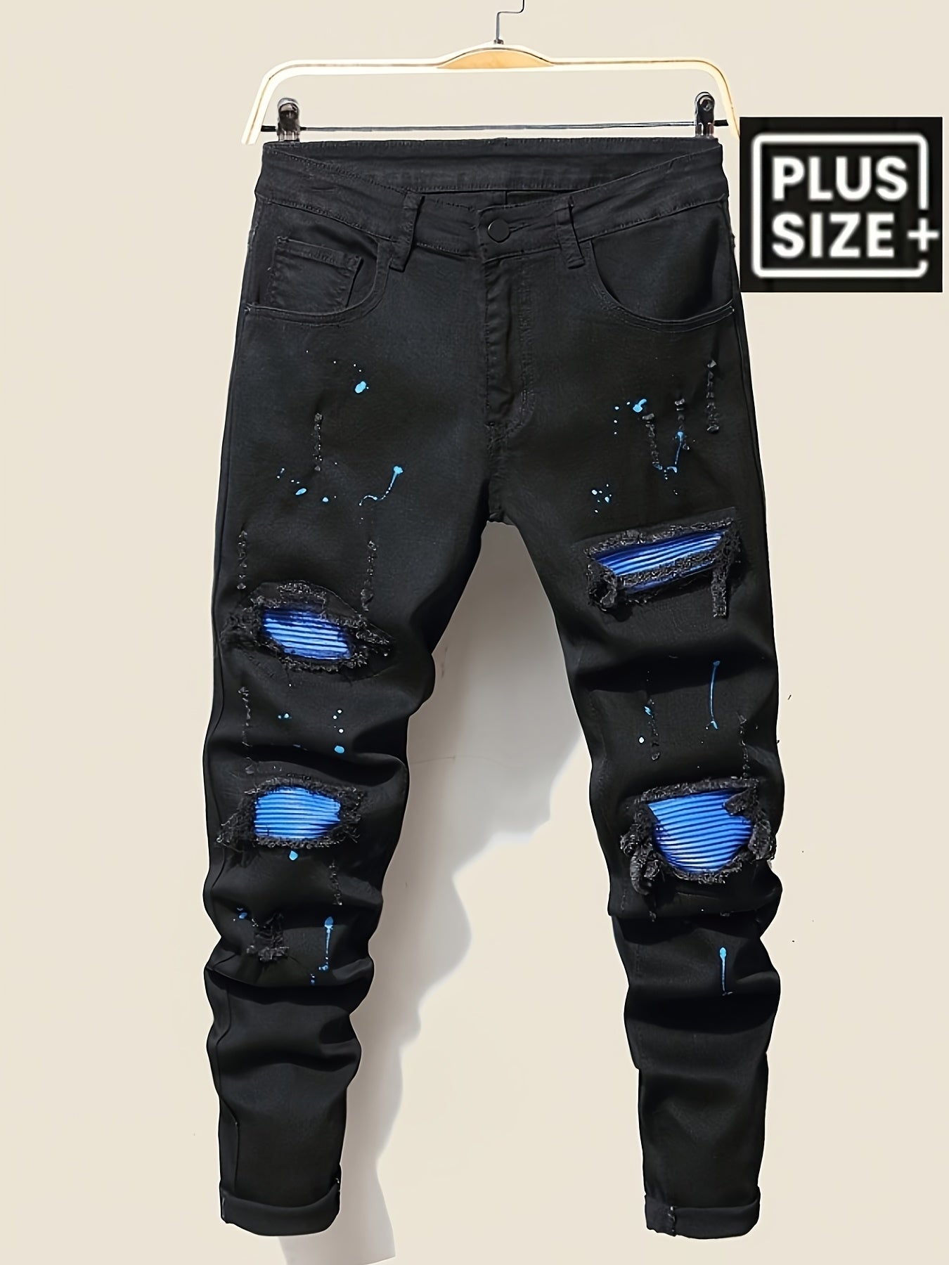 Men's Slim Fit Jeans - Black Denim Clean Finish – Mid Rise – view 9