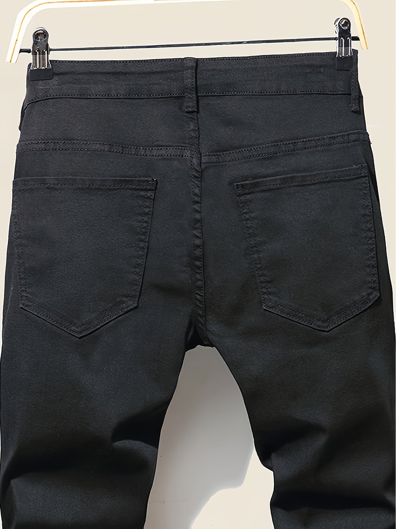 Men's Slim Fit Jeans - Black Denim Clean Finish – Mid Rise – view 12
