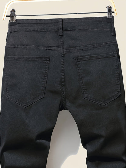Men's Slim Fit Jeans - Black Denim Clean Finish – Mid Rise – view 12