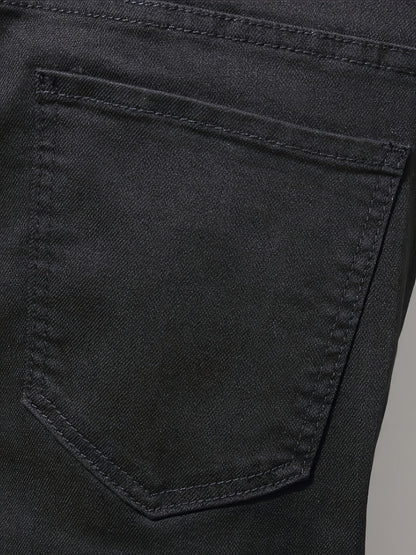 Men's Slim Fit Jeans - Black Denim Clean Finish – Mid Rise – view 13
