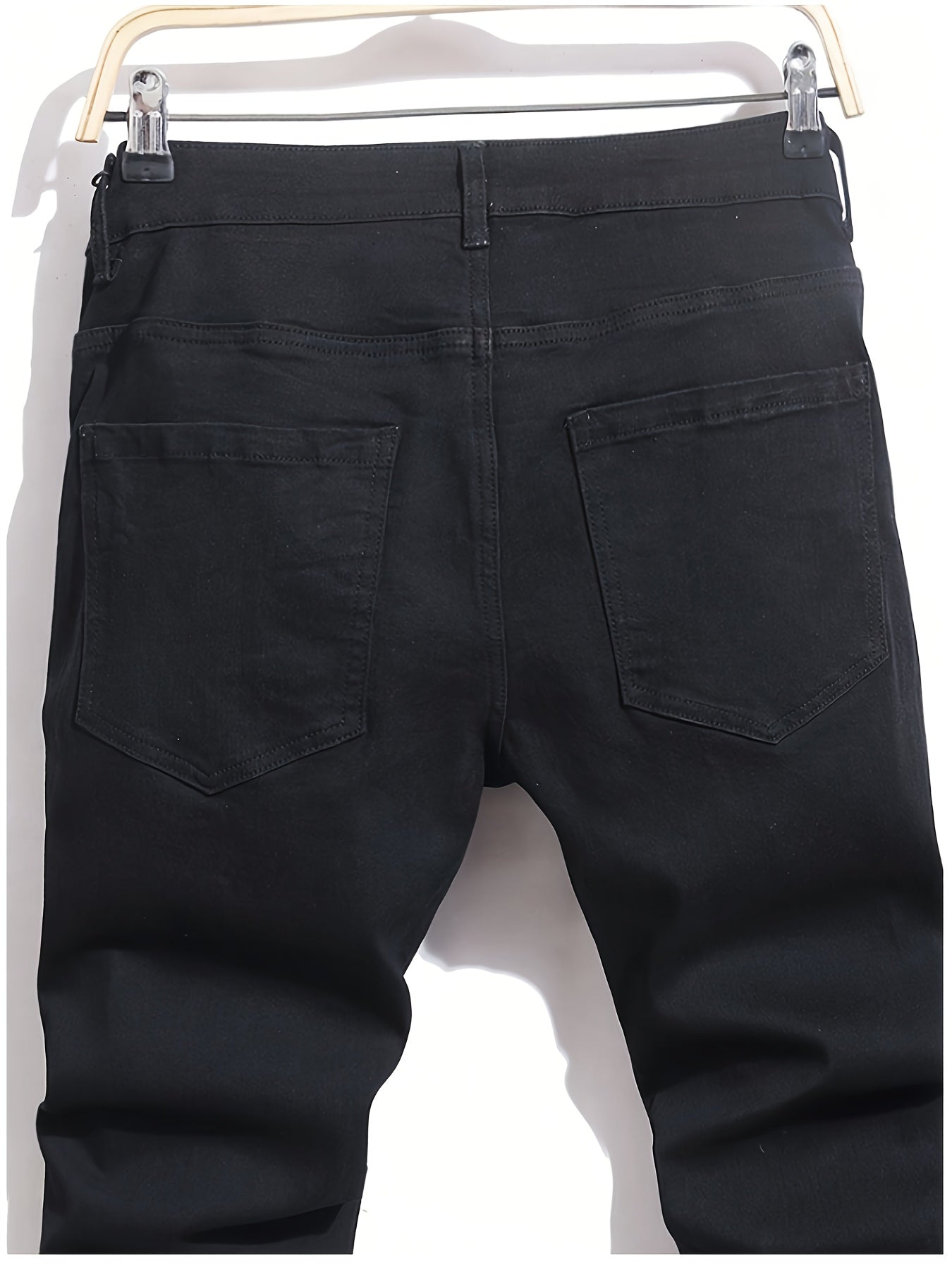 Men's Slim Fit Jeans - Black Denim Clean Finish – Mid Rise – view 16