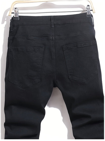 Men's Slim Fit Jeans - Black Denim Clean Finish – Mid Rise – view 16