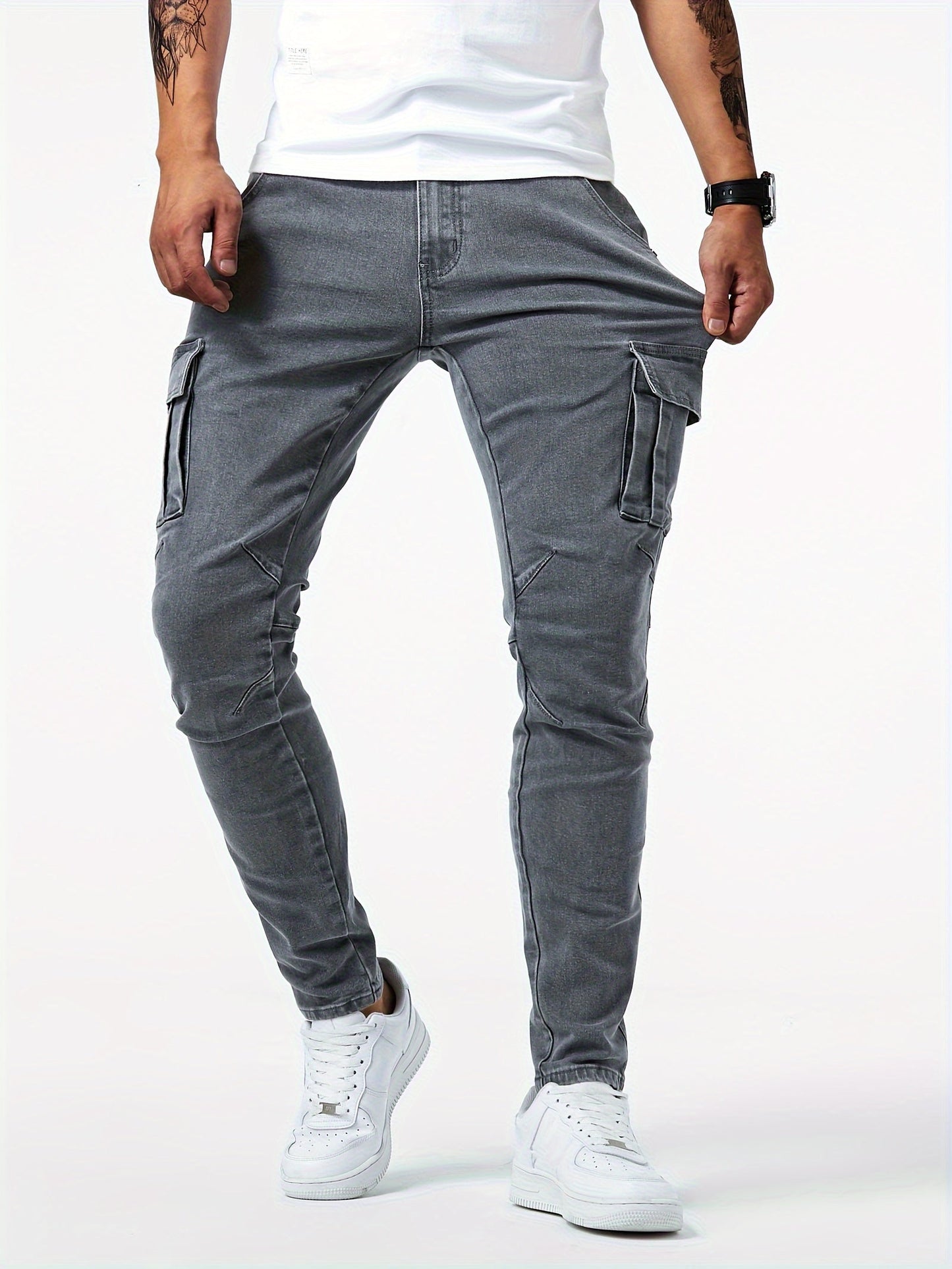 Men's Slim Fit Jeans - Black Denim Clean Finish – Sizes 28–40 – view 4