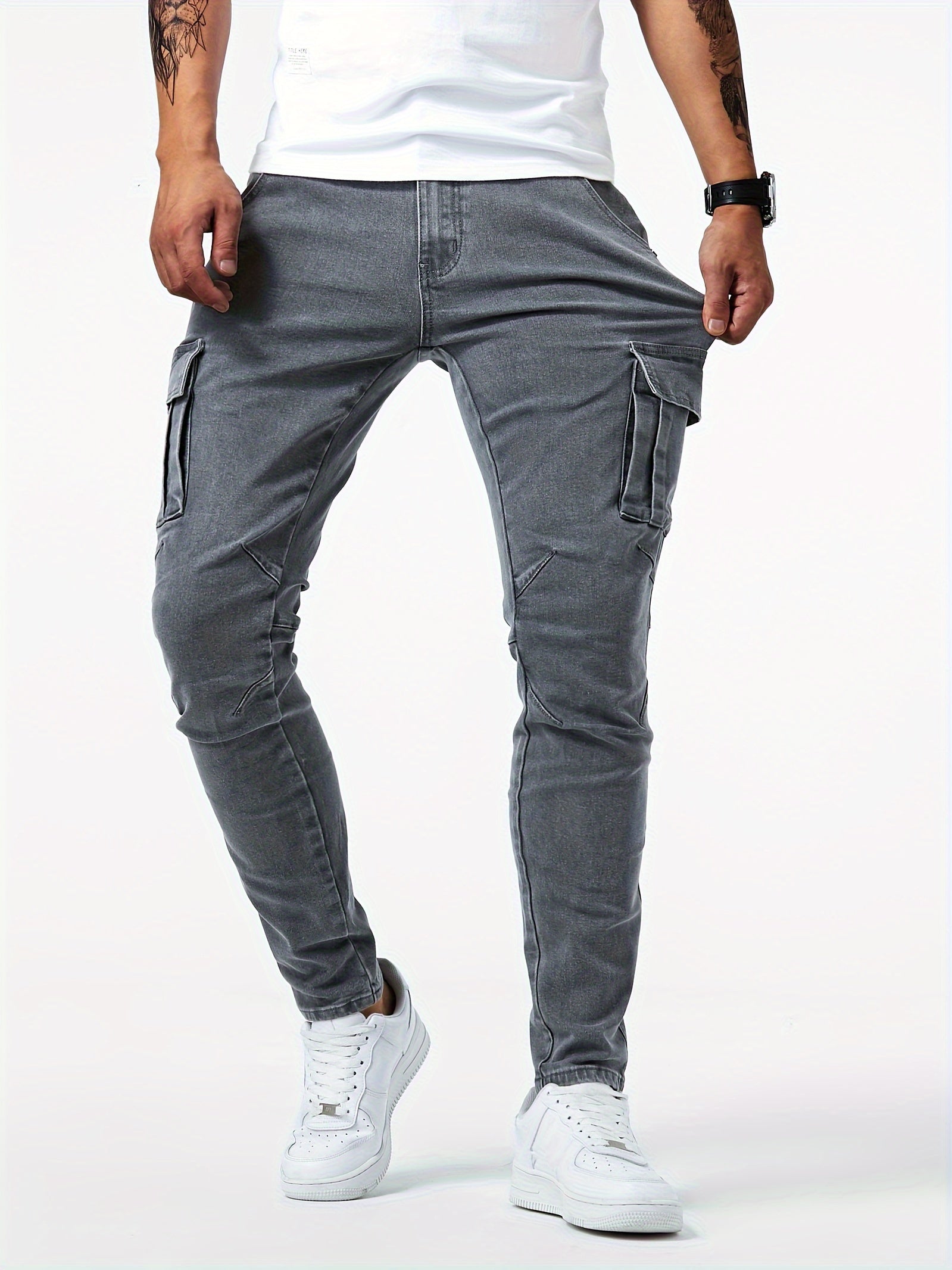 Men's Slim Fit Jeans - Black Denim Clean Finish – Sizes 28–40 – view 4