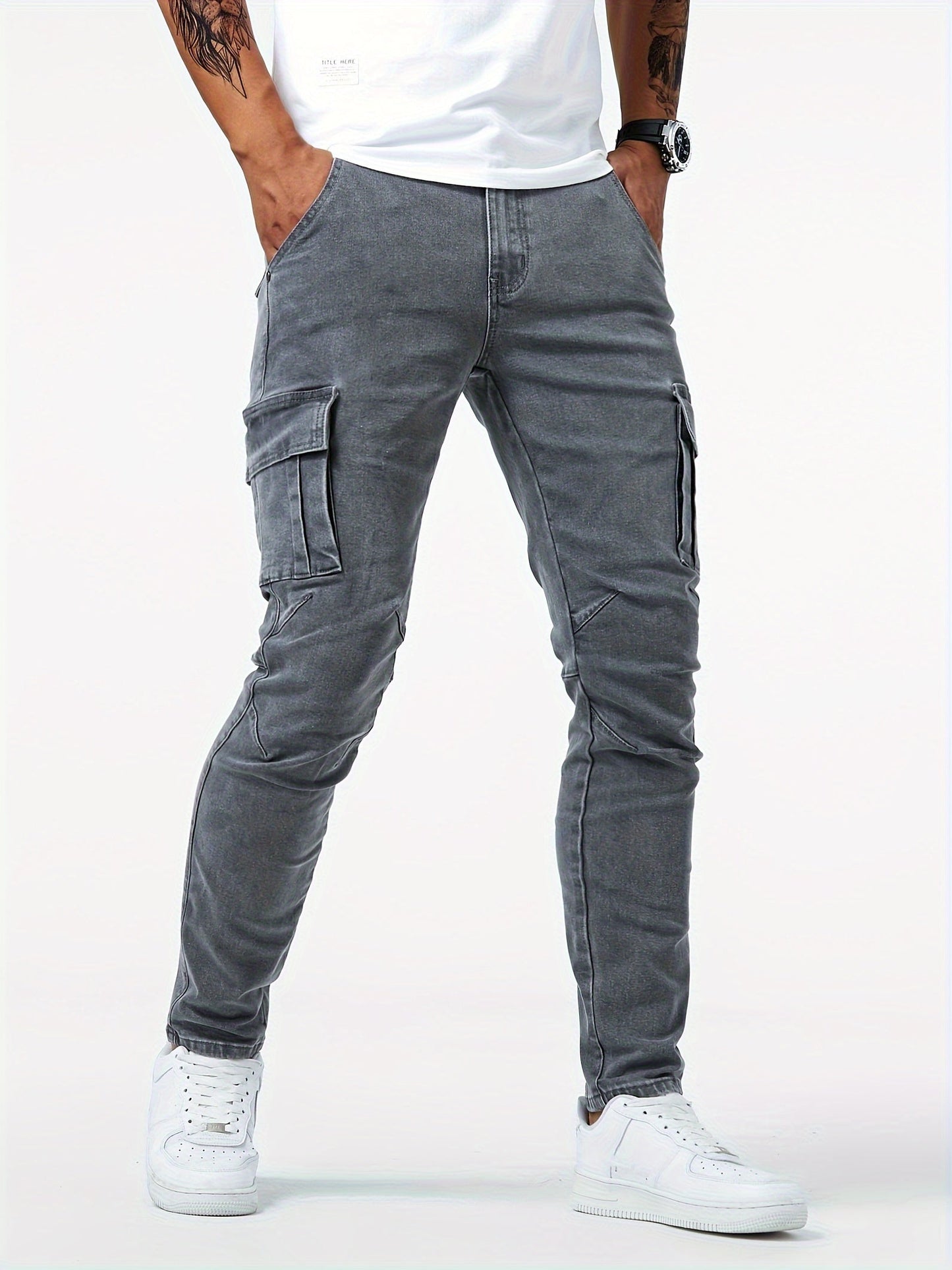 Men's Slim Fit Jeans - Black Denim Clean Finish – Sizes 28–40 – view 7