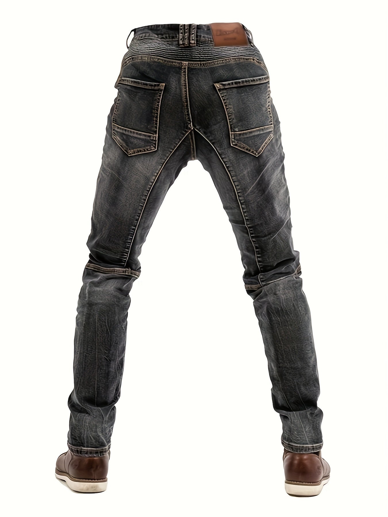 Men's Slim Fit Jeans - Black Denim Clean Finish – Sizes S–XXL – view 3