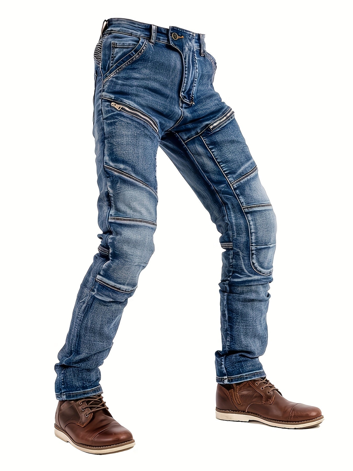 Men's Slim Fit Jeans - Black Denim Clean Finish – Sizes S–XXL – view 4