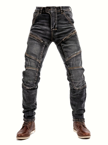 Men's Slim Fit Jeans - Black Denim Clean Finish – Sizes S–XXL – Black option – main product image