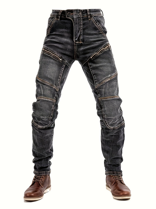 Men's Slim Fit Jeans - Black Denim Clean Finish – Sizes S–XXL – Black option – main product image