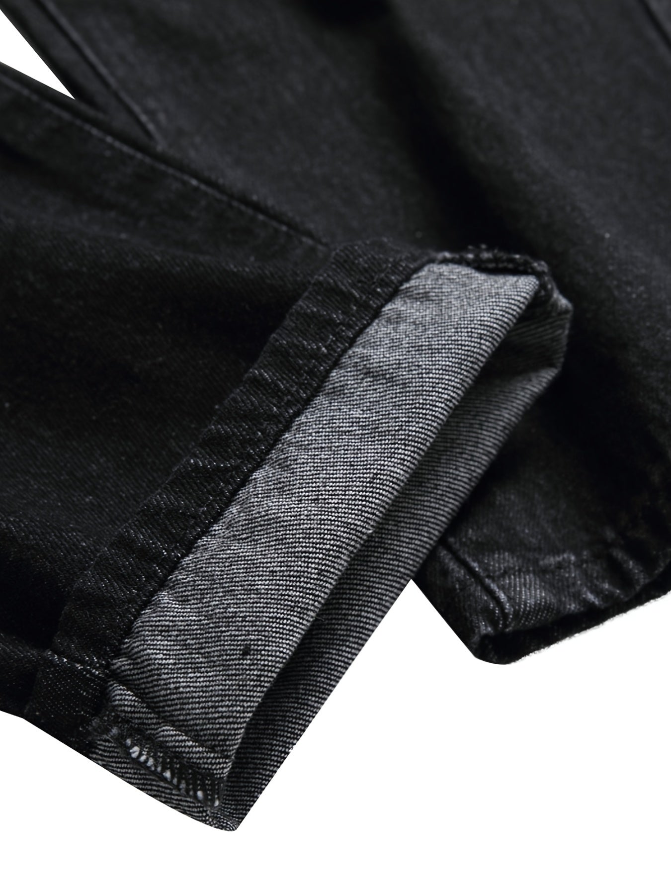 Men's Slim Fit Jeans - Black Denim Distressed – 4-Variant Selection – view 6