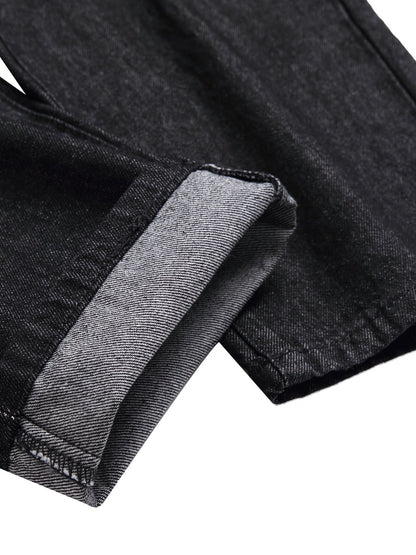 Men's Slim Fit Jeans - Black Denim Distressed – Sizes 28–40 – view 11