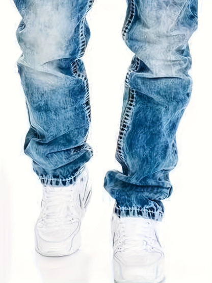 Men's Slim Fit Jeans - Black Denim Distressed – Sizes S–XXL – view 5