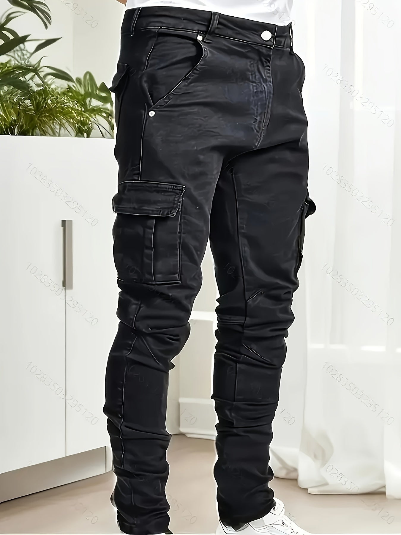 Men's Slim Fit Jeans - Classic Wash Clean Finish – Black – view 5